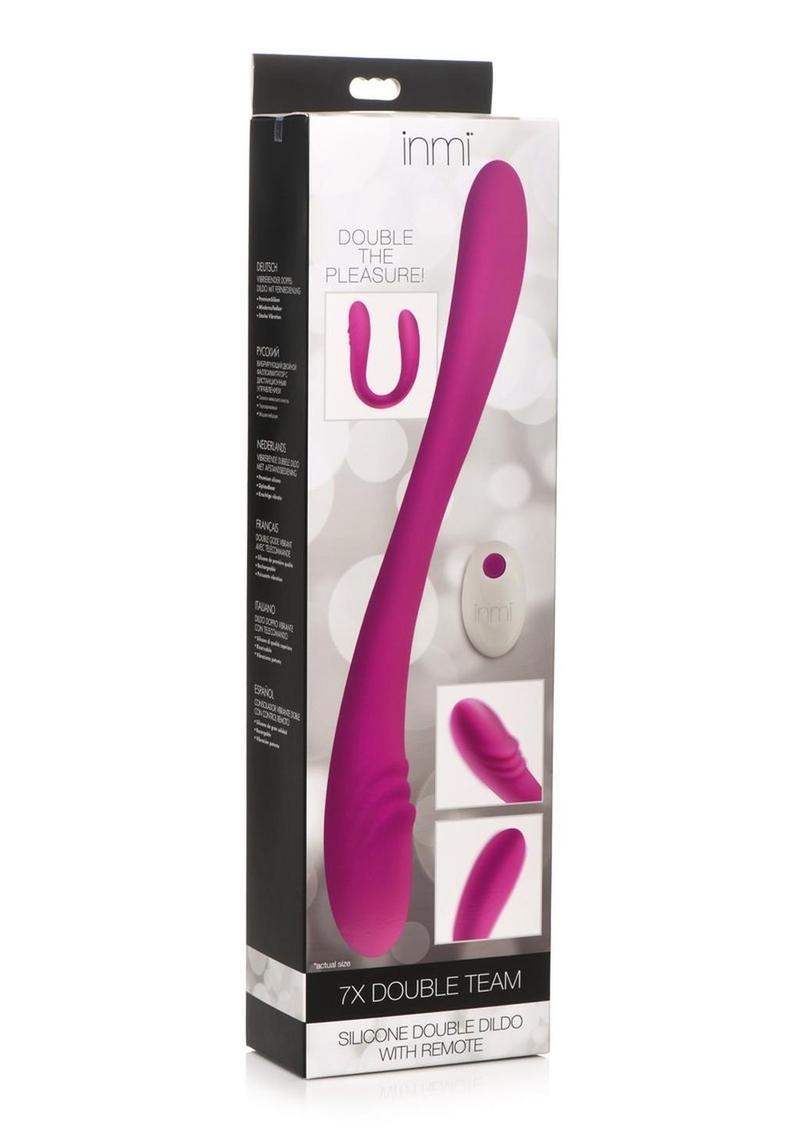 Inmi 7X Double Down Rechargeable Silicone Double Dildo with Remote Control - Buy At Luxury Toy X - Free 3-Day Shipping