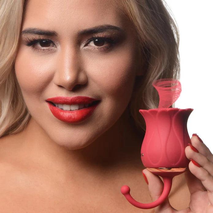 Inmi Bloomgasm Royalty Rose Rechargeable Silicone Textured Suction Clitoral Stimulator - Buy At Luxury Toy X - Free 3-Day Shipping