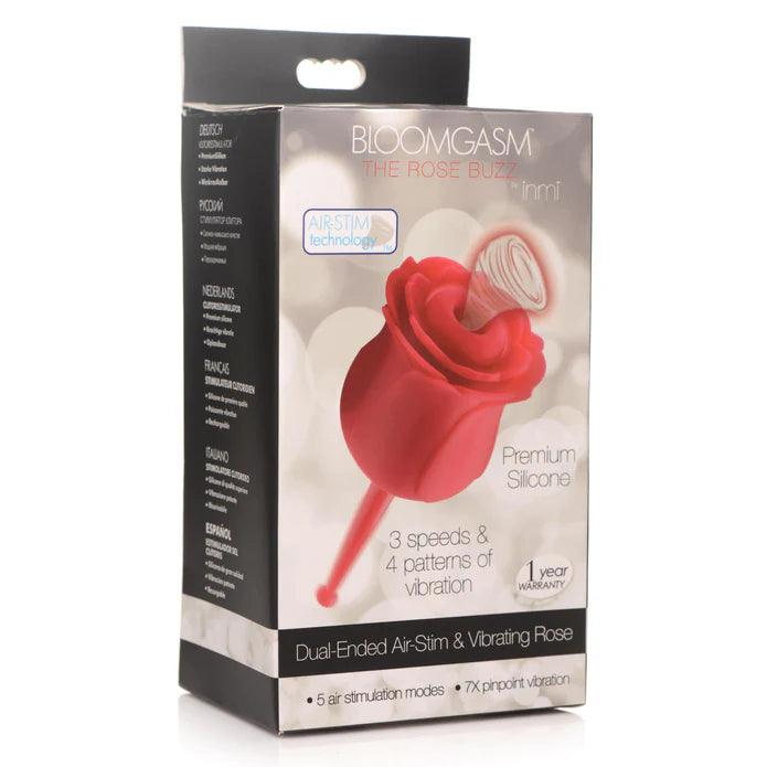 Inmi Bloomgasm Sucking & Vibrating Rose Silicone Rechargeable Clit Stimulator - Buy At Luxury Toy X - Free 3-Day Shipping