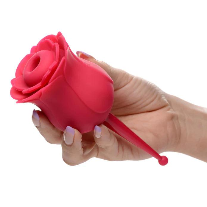 Inmi Bloomgasm Sucking & Vibrating Rose Silicone Rechargeable Clit Stimulator - Buy At Luxury Toy X - Free 3-Day Shipping