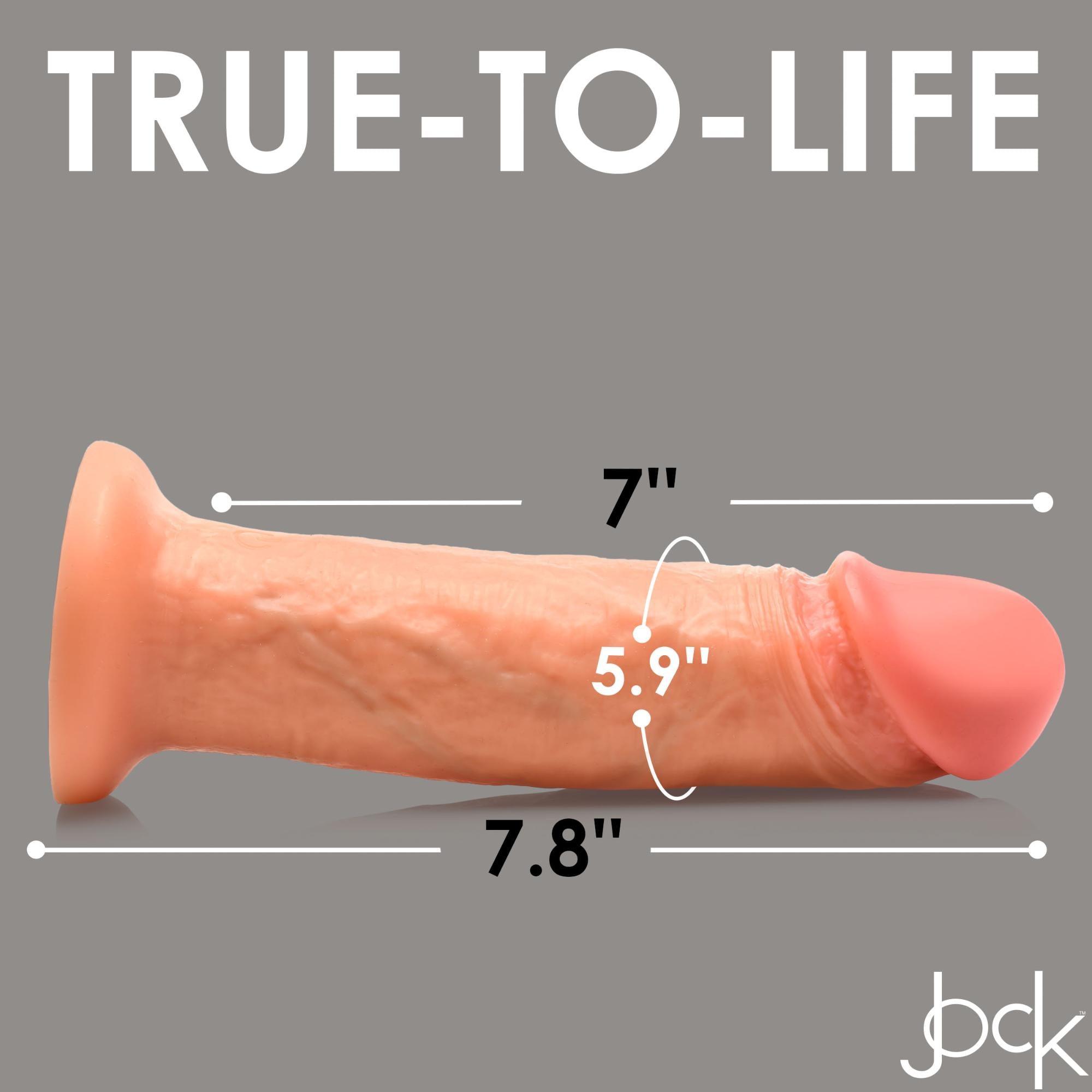 JOCK Real Skin 8" 10X Vibrating Realistic Skin Silicone Dildo - Buy At Luxury Toy X - Free 3-Day Shipping