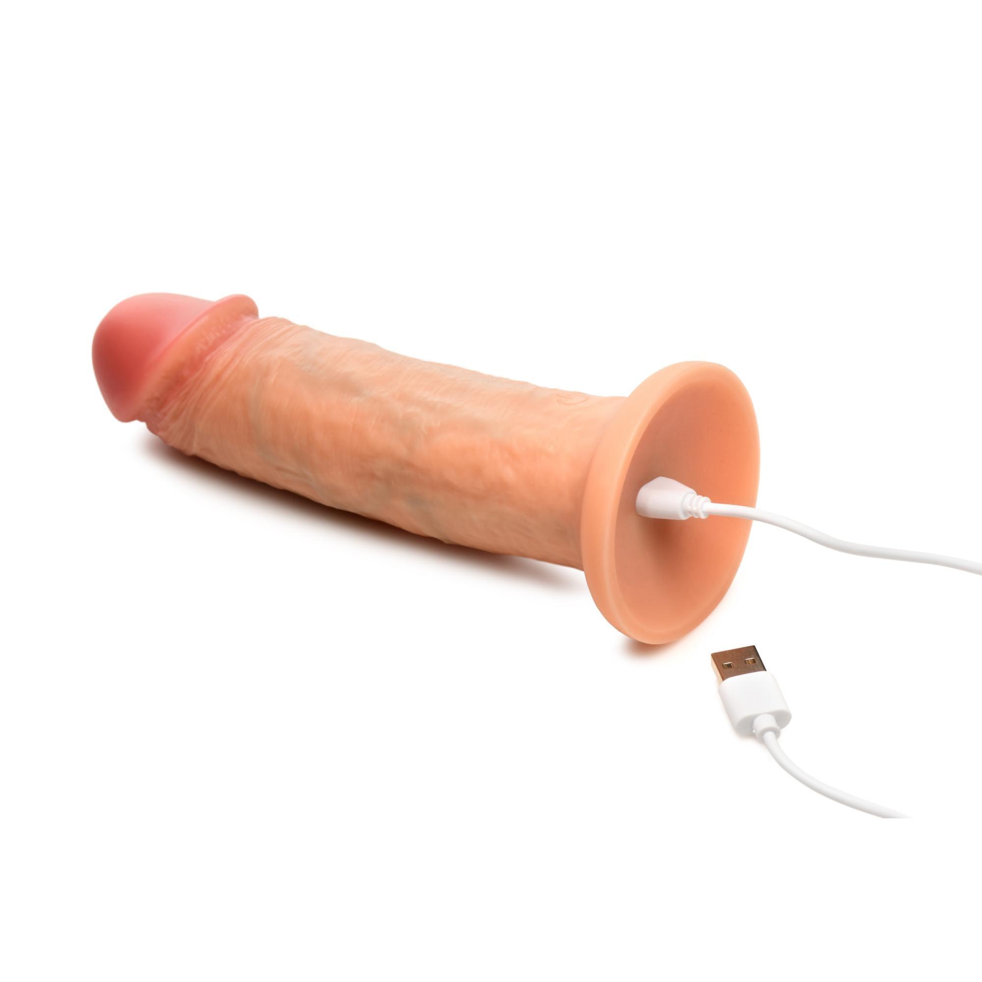 JOCK Real Skin 8" 10X Vibrating Realistic Skin Silicone Dildo - Buy At Luxury Toy X - Free 3-Day Shipping