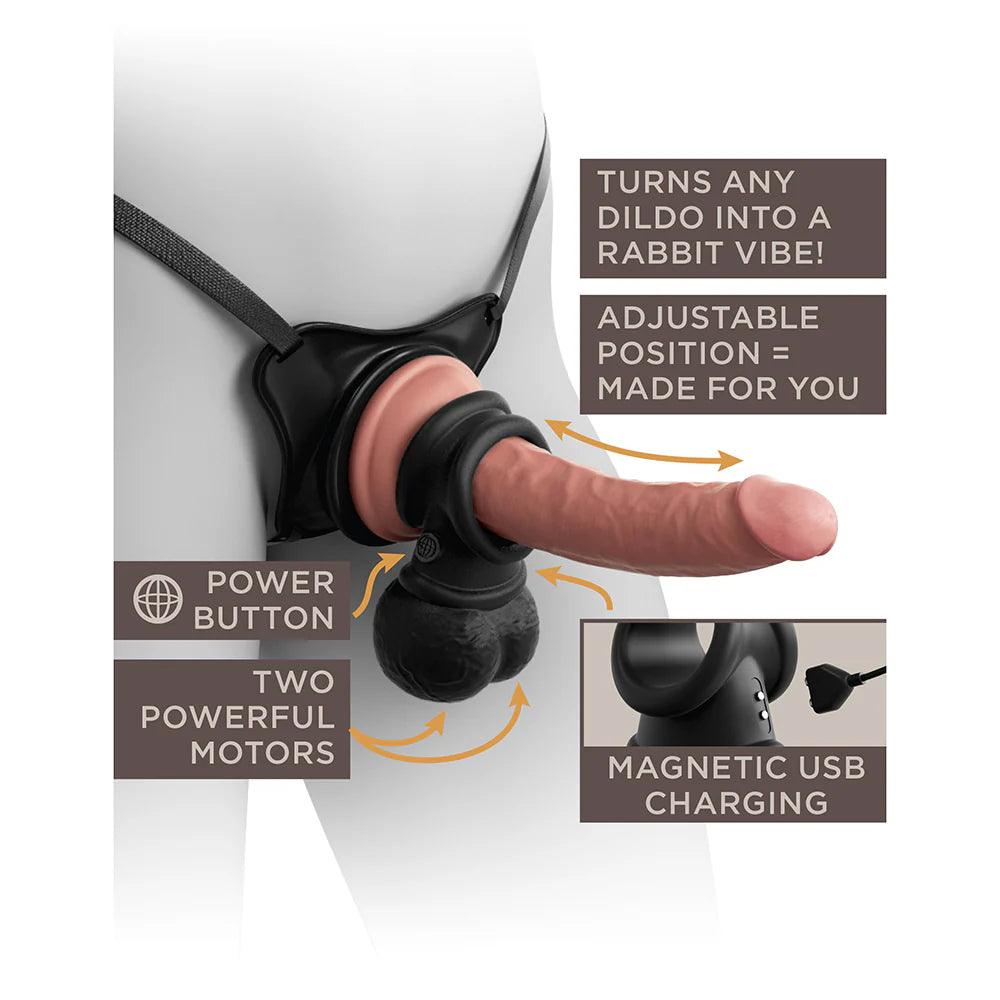 King Cock Elite Ultimate Vibrating Silicone Body Dock Kit - Buy At Luxury Toy X - Free 3-Day Shipping