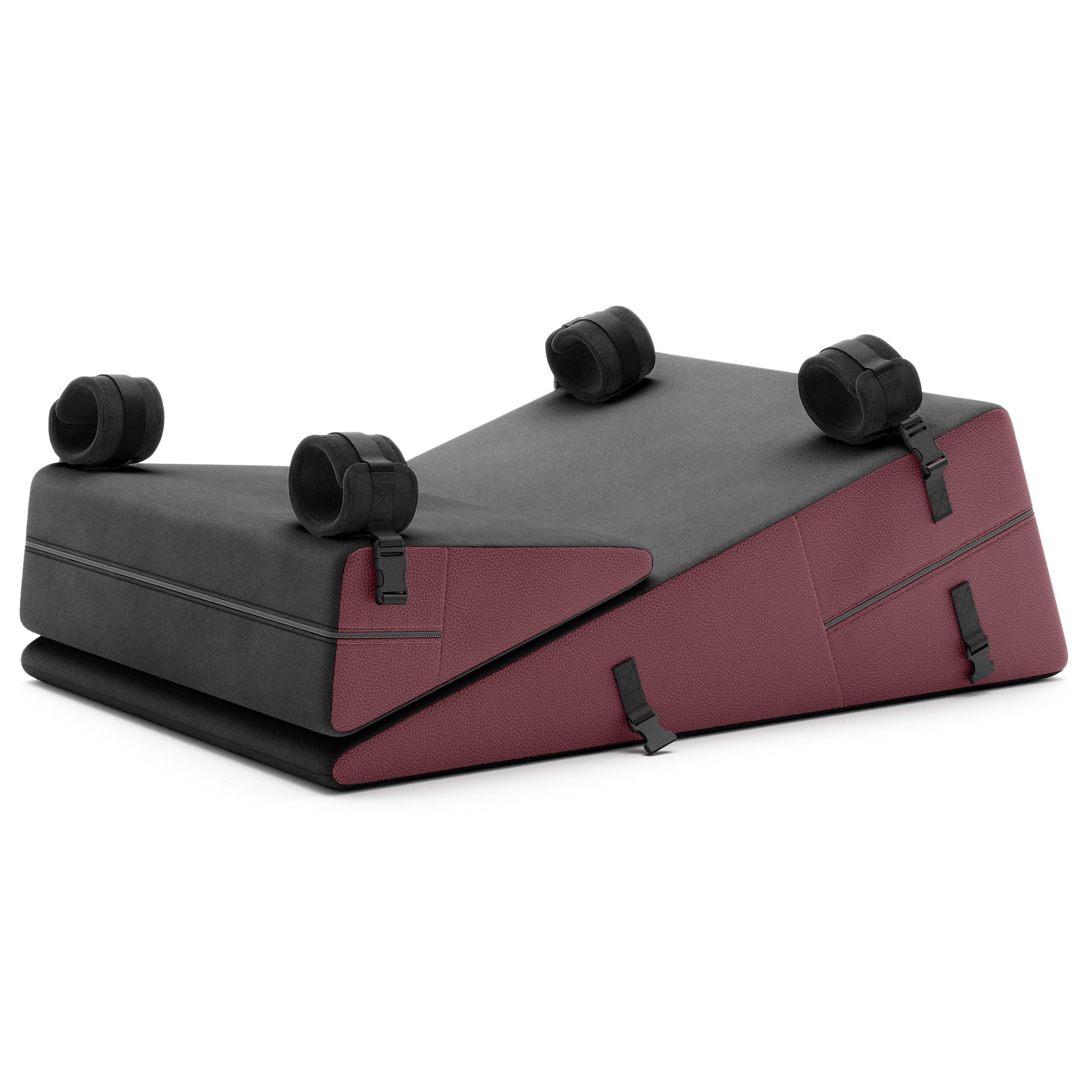 Liberator Black Label Wedge Ramp Combo with Cuffs- Two-Tone Ultraleather/Microfiber - Buy At Luxury Toy X - Free 3-Day Shipping