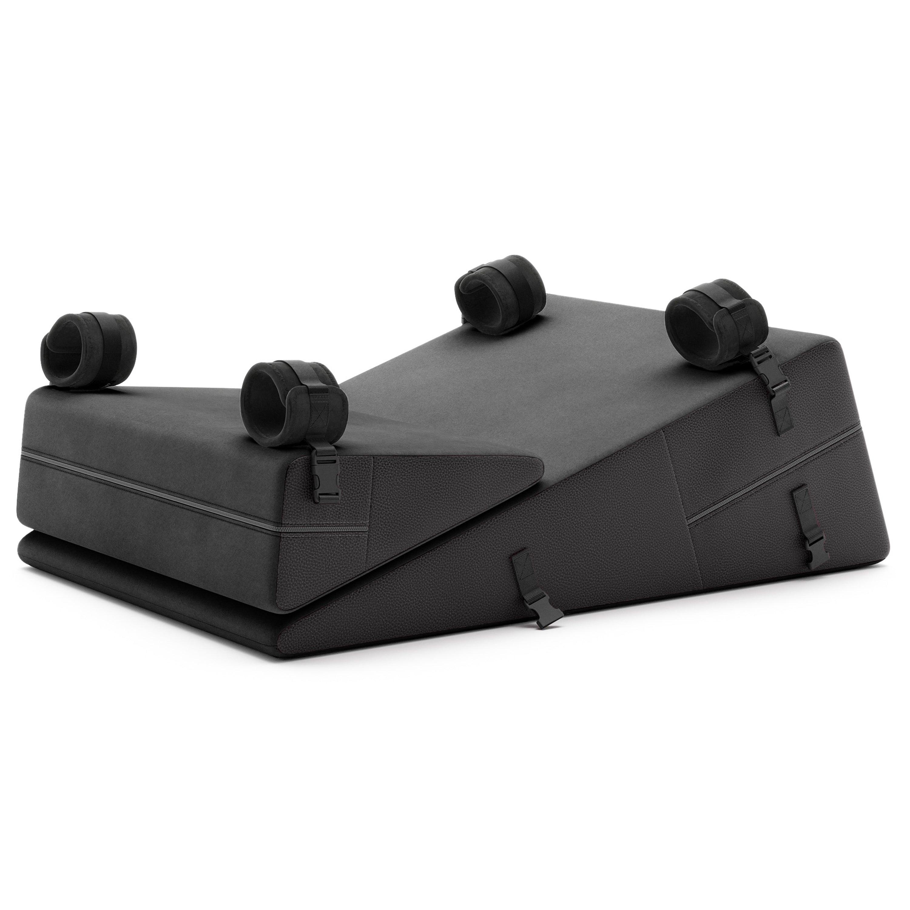 Liberator Black Label Wedge Ramp Combo with Cuffs- Two-Tone Ultraleather/Microfiber - Buy At Luxury Toy X - Free 3-Day Shipping