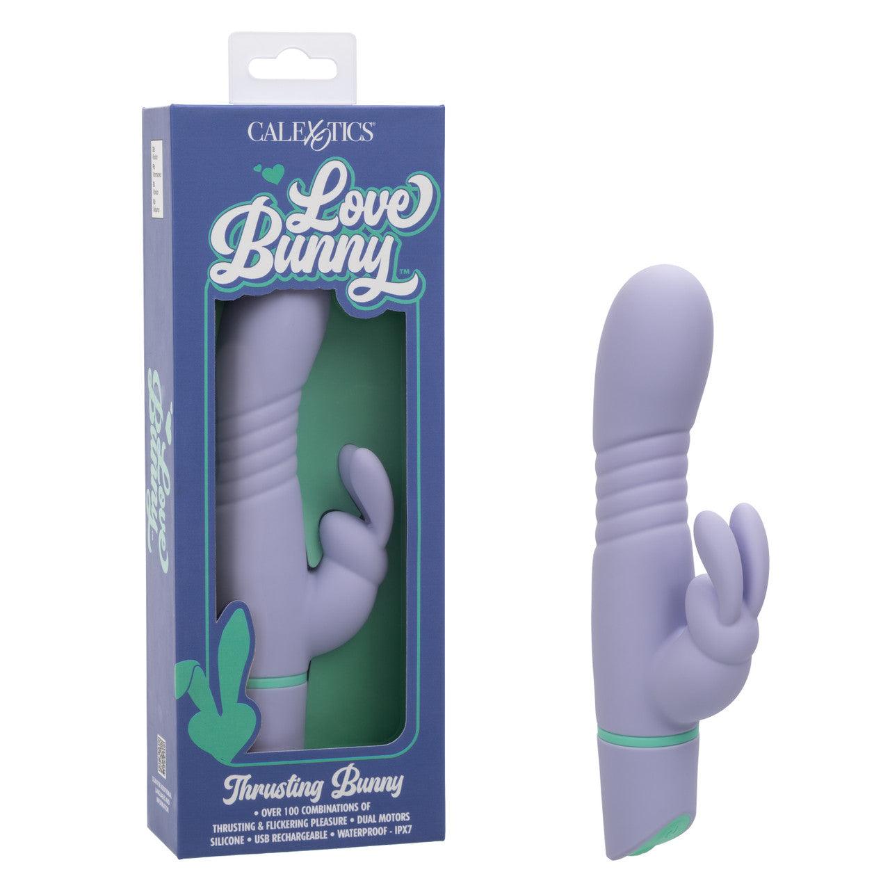 Love Bunny Thrusting Bunny Rechargeable Silicone Rabbit Vibrator - Buy At Luxury Toy X - Free 3-Day Shipping