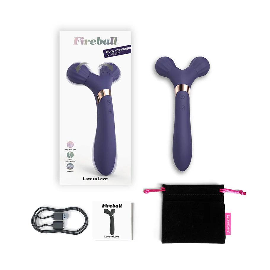 Love to Love Fireball Rechargeable Dual Ended Silicone Body Massager & Vibrator - Buy At Luxury Toy X - Free 3-Day Shipping