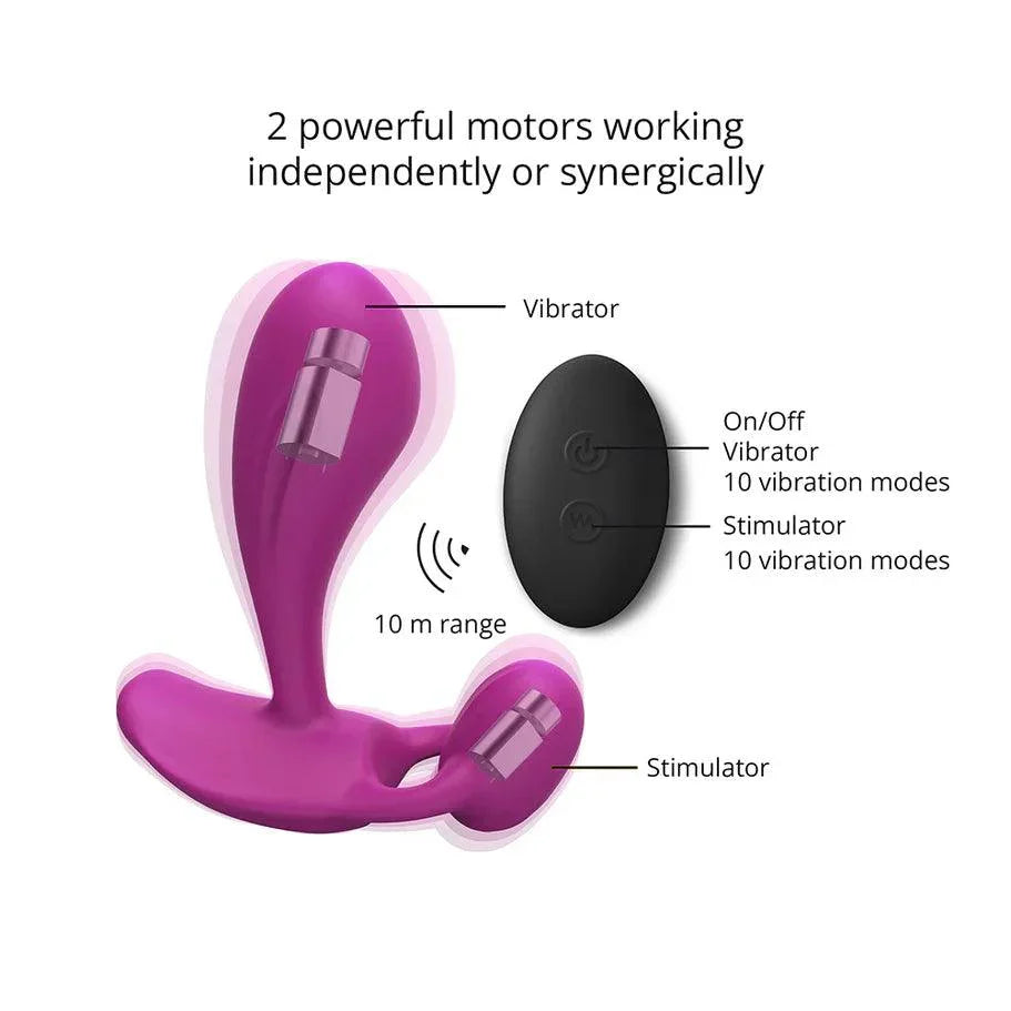 Love to Love Witty Rechargeable Remote-Controlled Silicone P & G Vibrator - Buy At Luxury Toy X - Free 3-Day Shipping
