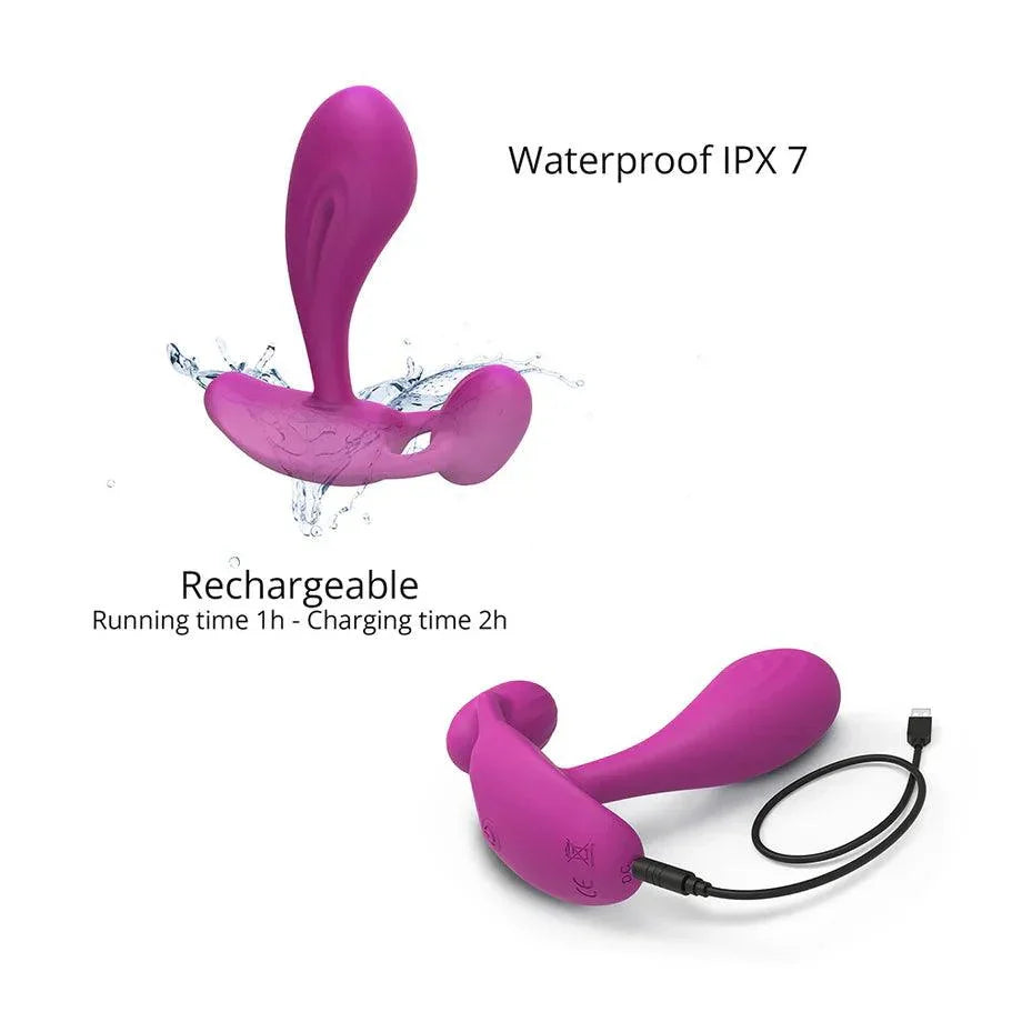 Love to Love Witty Rechargeable Remote-Controlled Silicone P & G Vibrator - Buy At Luxury Toy X - Free 3-Day Shipping