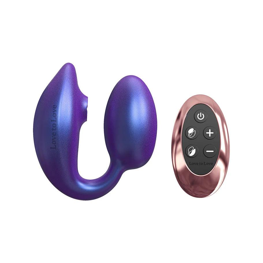 Love to Love Wonderlover Rechargeable Silicone Dual Vibrator with Remote - Buy At Luxury Toy X - Free 3-Day Shipping