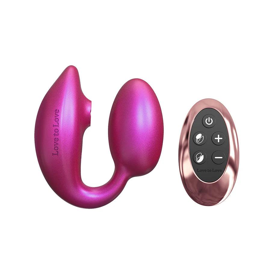 Love to Love Wonderlover Rechargeable Silicone Dual Vibrator with Remote - Buy At Luxury Toy X - Free 3-Day Shipping