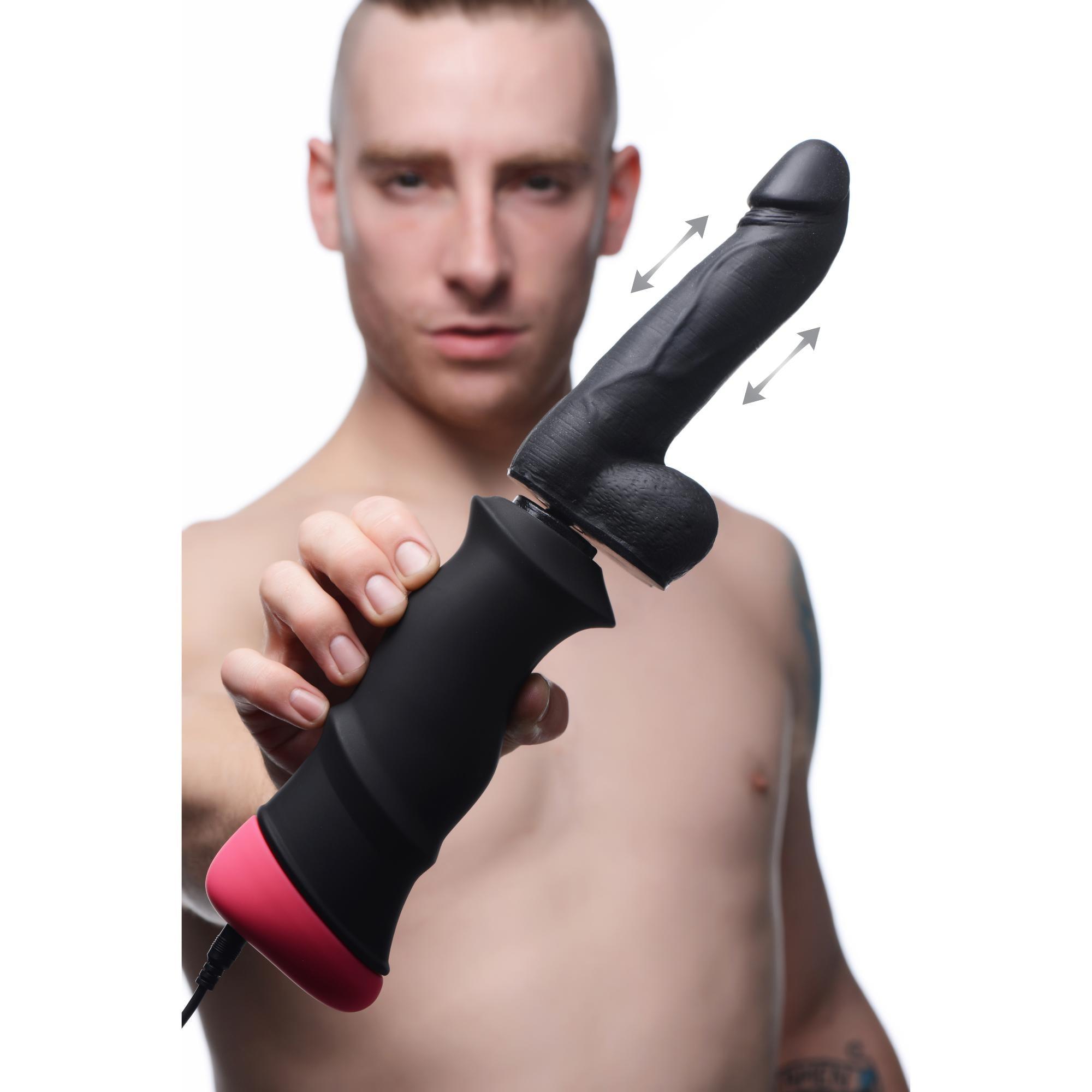 Lovebotz Mega-Pounder Hand-held Thrusting Silicone Dildo - Buy At Luxury Toy X - Free 3-Day Shipping
