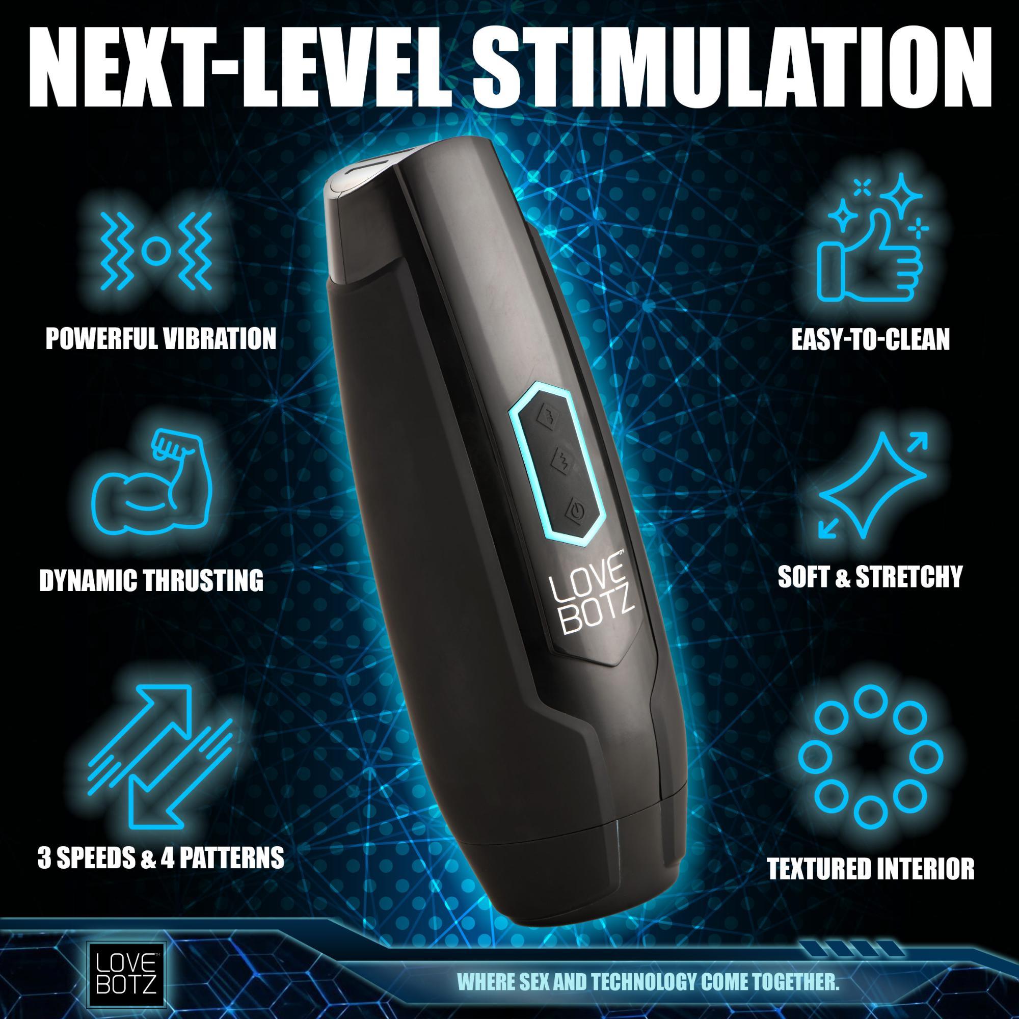 LoveBotz The Milker Max 14X Thrusting & Vibrating Masturbator - Buy At Luxury Toy X - Free 3-Day Shipping