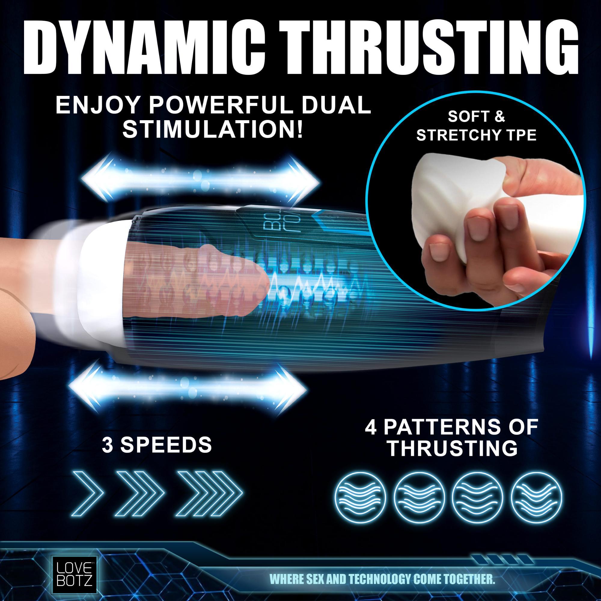 LoveBotz The Milker Max 14X Thrusting & Vibrating Masturbator - Buy At Luxury Toy X - Free 3-Day Shipping