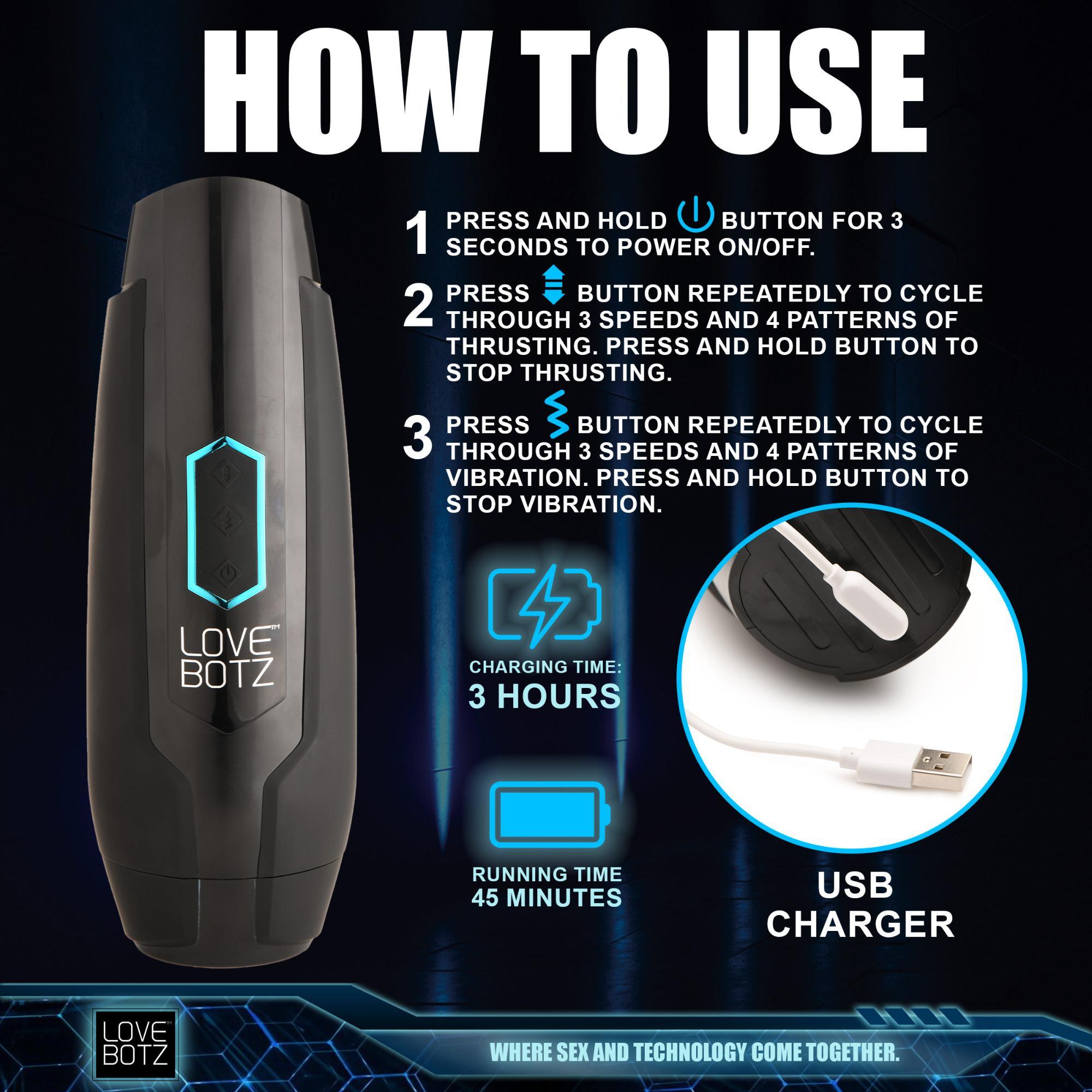 LoveBotz The Milker Max 14X Thrusting & Vibrating Masturbator - Buy At Luxury Toy X - Free 3-Day Shipping