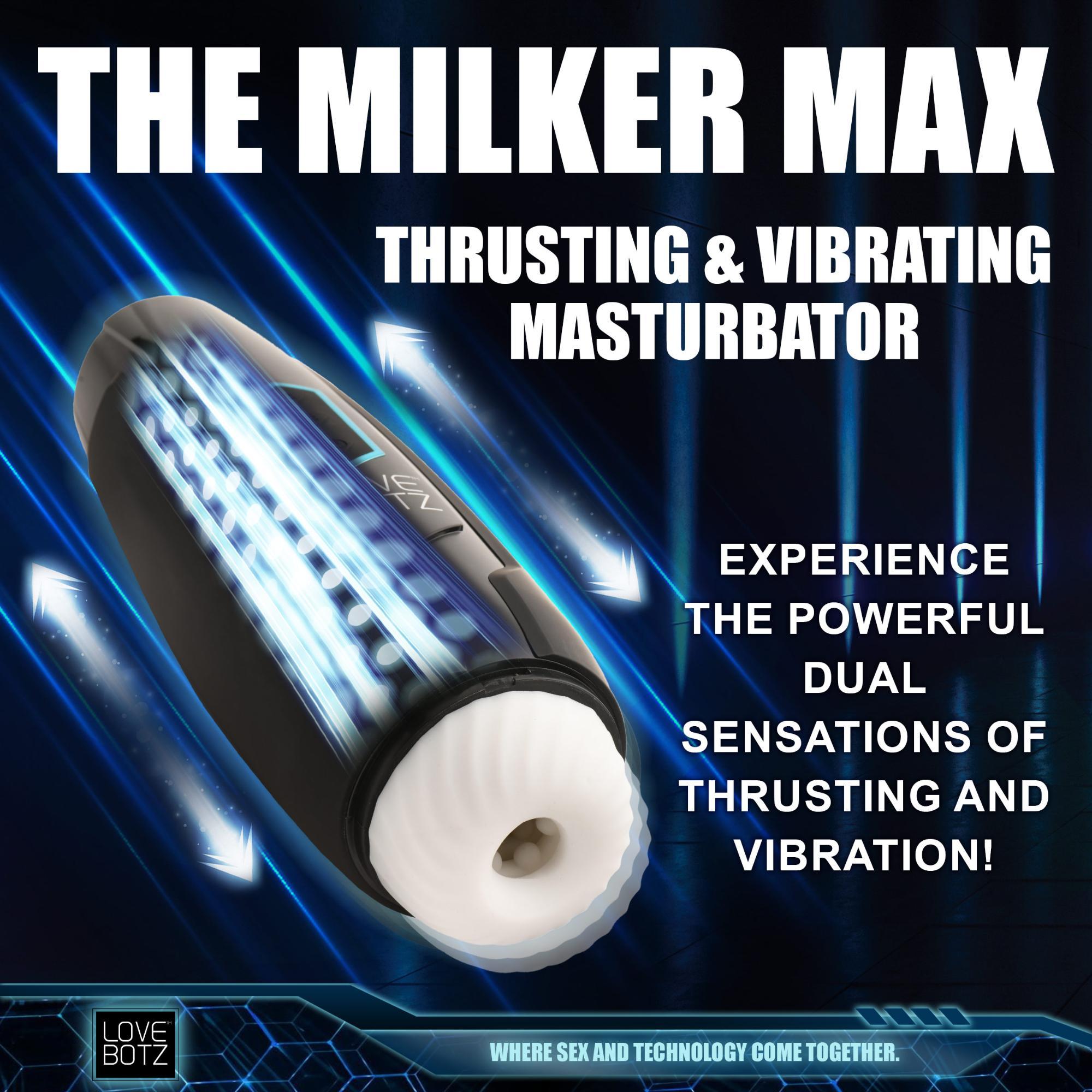 LoveBotz The Milker Max 14X Thrusting & Vibrating Masturbator - Buy At Luxury Toy X - Free 3-Day Shipping