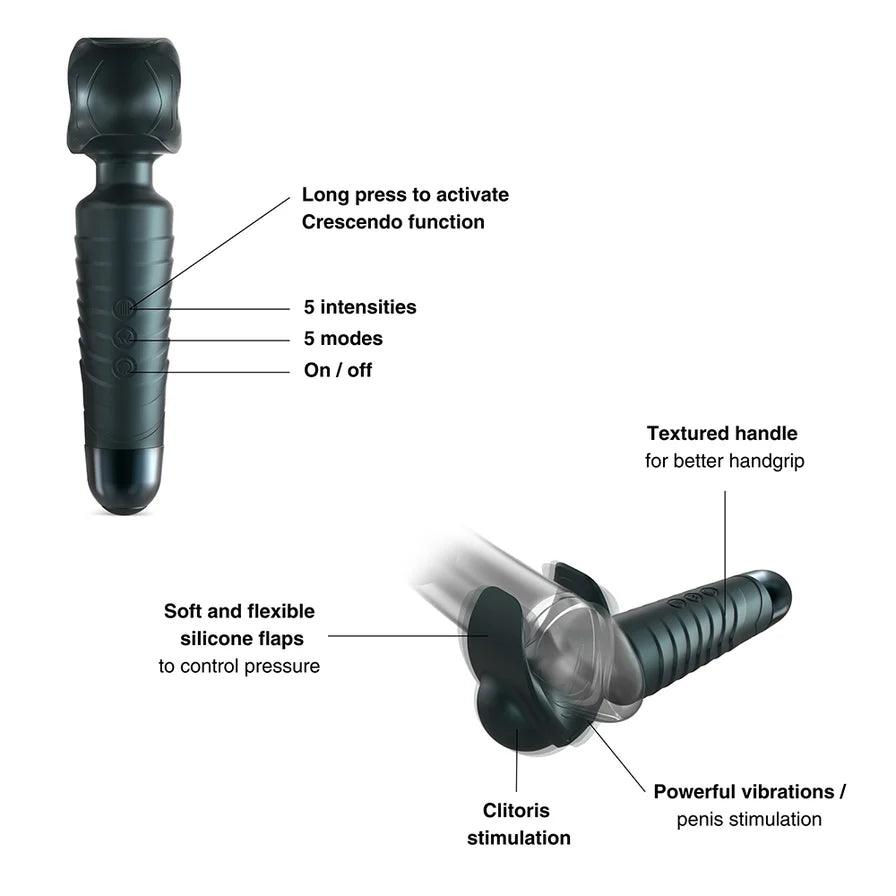 MAN WAN Man.Wand Evo 2-in-1 Frenulum Stimulator & Wand with Crescendo - Buy At Luxury Toy X - Free 3-Day Shipping