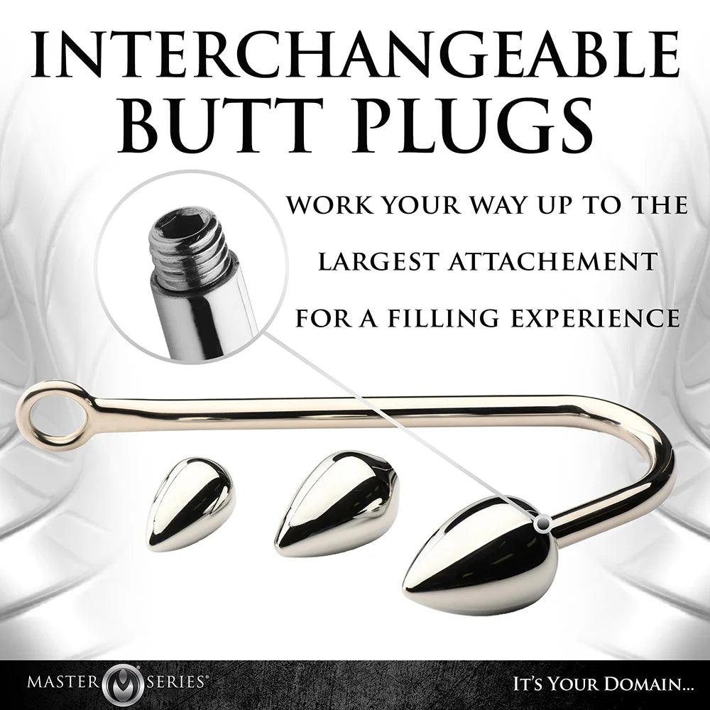Master Series Anal Hook Trainer Anal Hook with 3 Plugs - Buy At Luxury Toy X - Free 3-Day Shipping