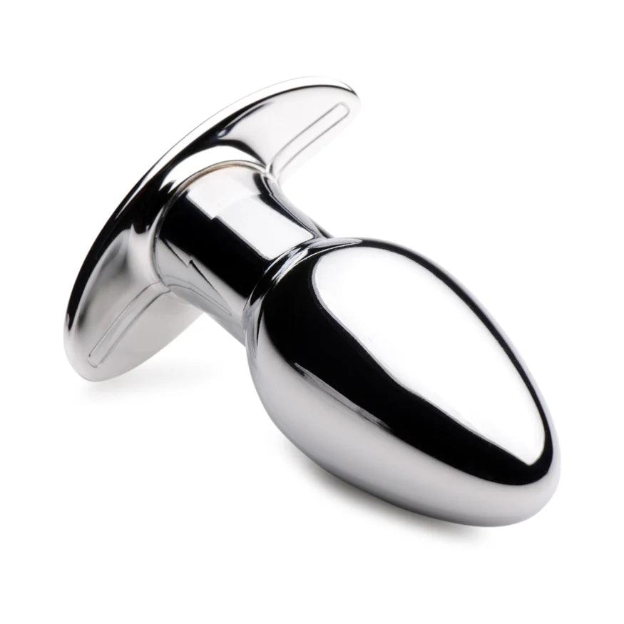 Master Series Chrome Blast 7X Rechargeable Anal Plug with Remote Control - Small - Buy At Luxury Toy X - Free 3-Day Shipping