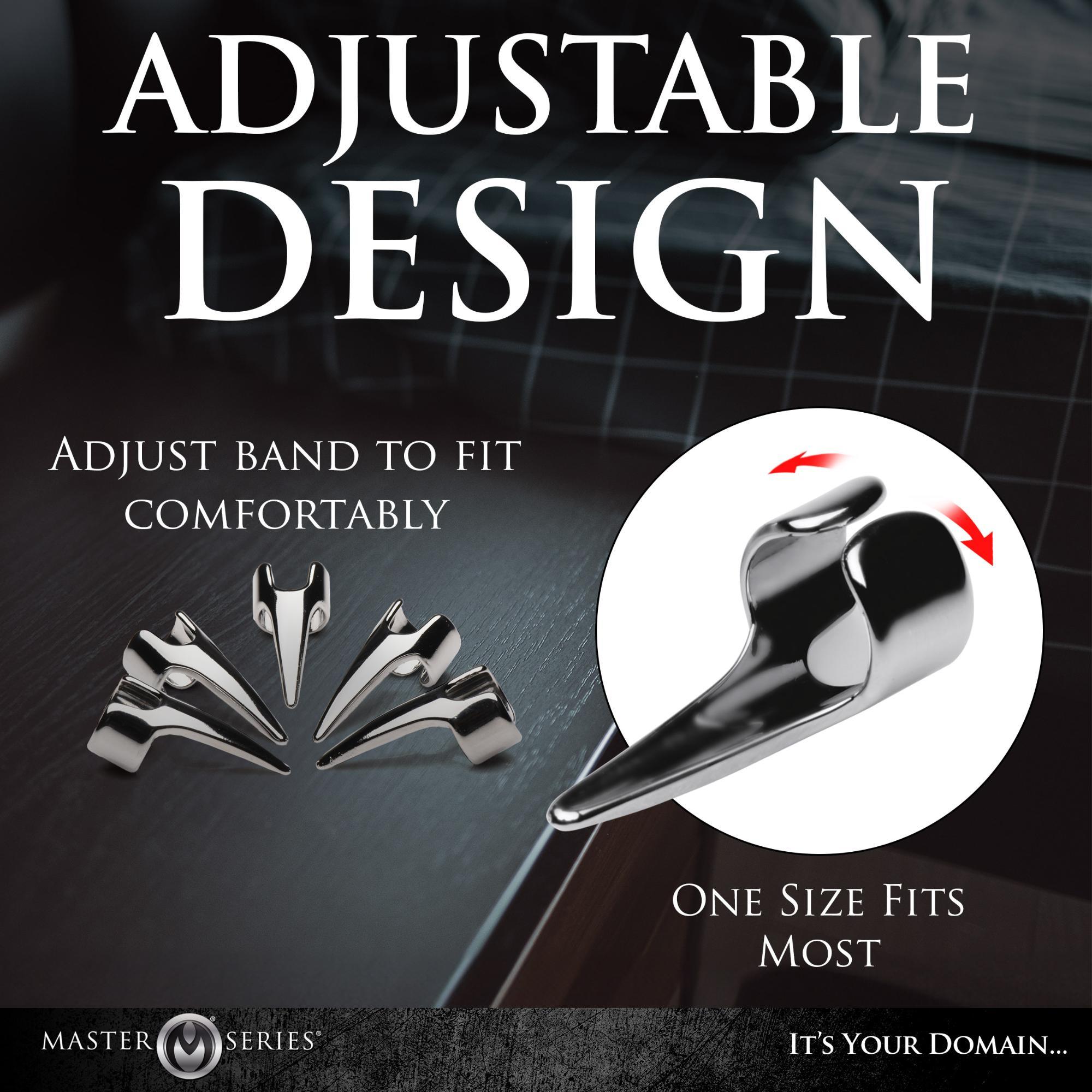 Master Series Clawed Sensation Stainless Steel Play Rings (5 Piece) - Buy At Luxury Toy X - Free 3-Day Shipping