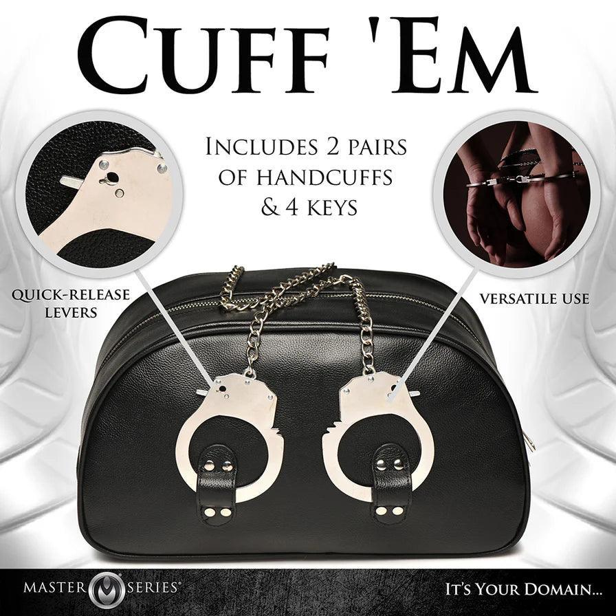 Master Series Cuffed & Loaded Travel Bag with Handcuff Handles - Buy At Luxury Toy X - Free 3-Day Shipping
