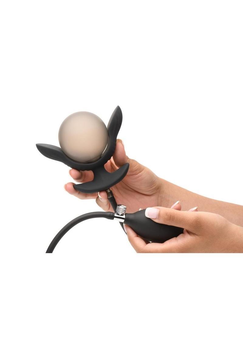 Master Series Dark Pearl Inflatable Rechargeable Vibrating Butt Plug - Buy At Luxury Toy X - Free 3-Day Shipping