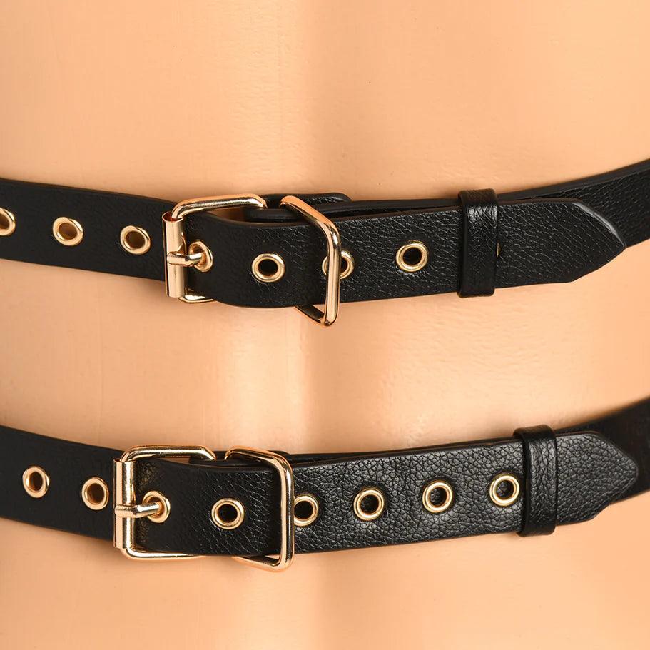 Master Series Harness with Restraints - Black/Gold - Buy At Luxury Toy X - Free 3-Day Shipping