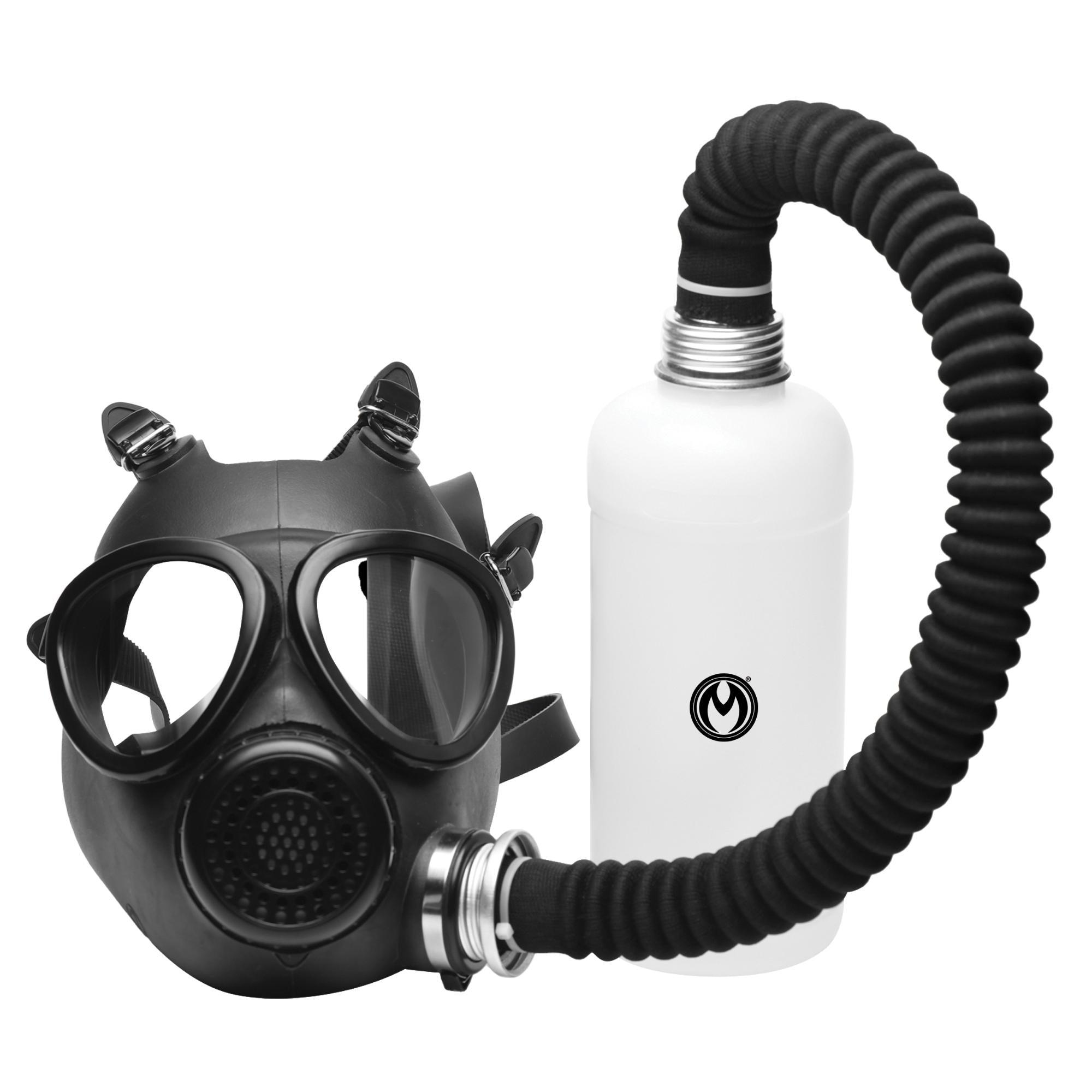 Master Series Inhaler Gas Mask with Bottle - Black/White - Buy At Luxury Toy X - Free 3-Day Shipping