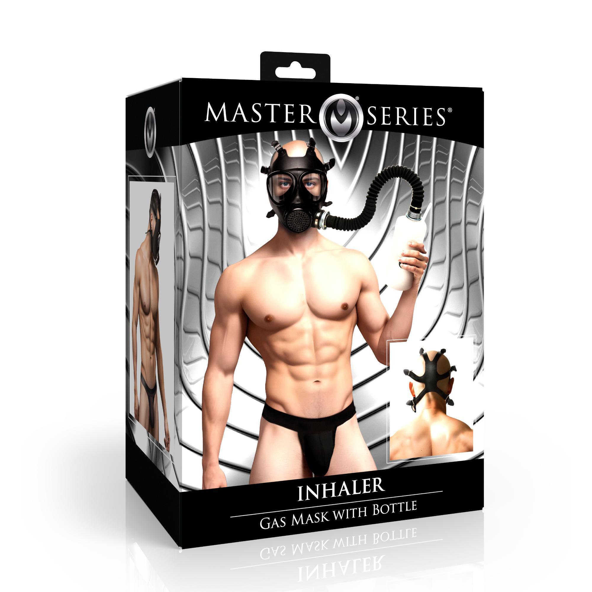 Master Series Inhaler Gas Mask with Bottle - Black/White - Buy At Luxury Toy X - Free 3-Day Shipping