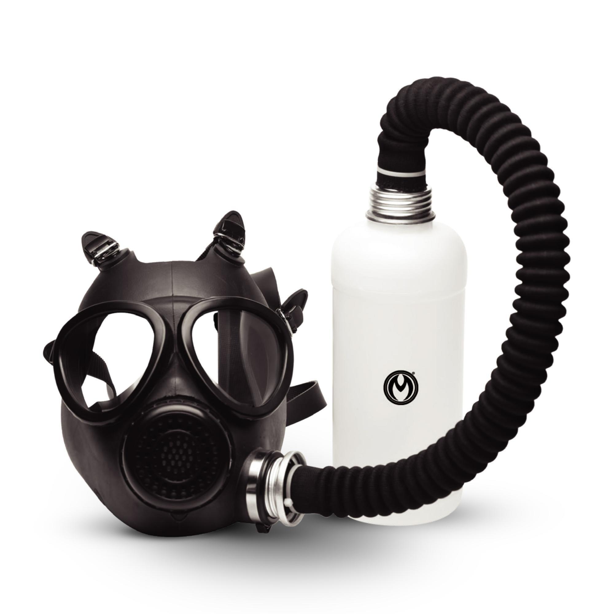 Master Series Inhaler Gas Mask with Bottle - Black/White - Buy At Luxury Toy X - Free 3-Day Shipping