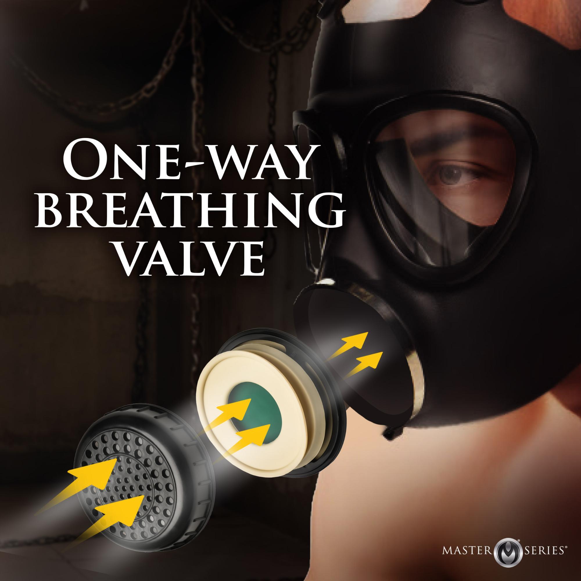 Master Series Inhaler Gas Mask with Bottle - Black/White - Buy At Luxury Toy X - Free 3-Day Shipping