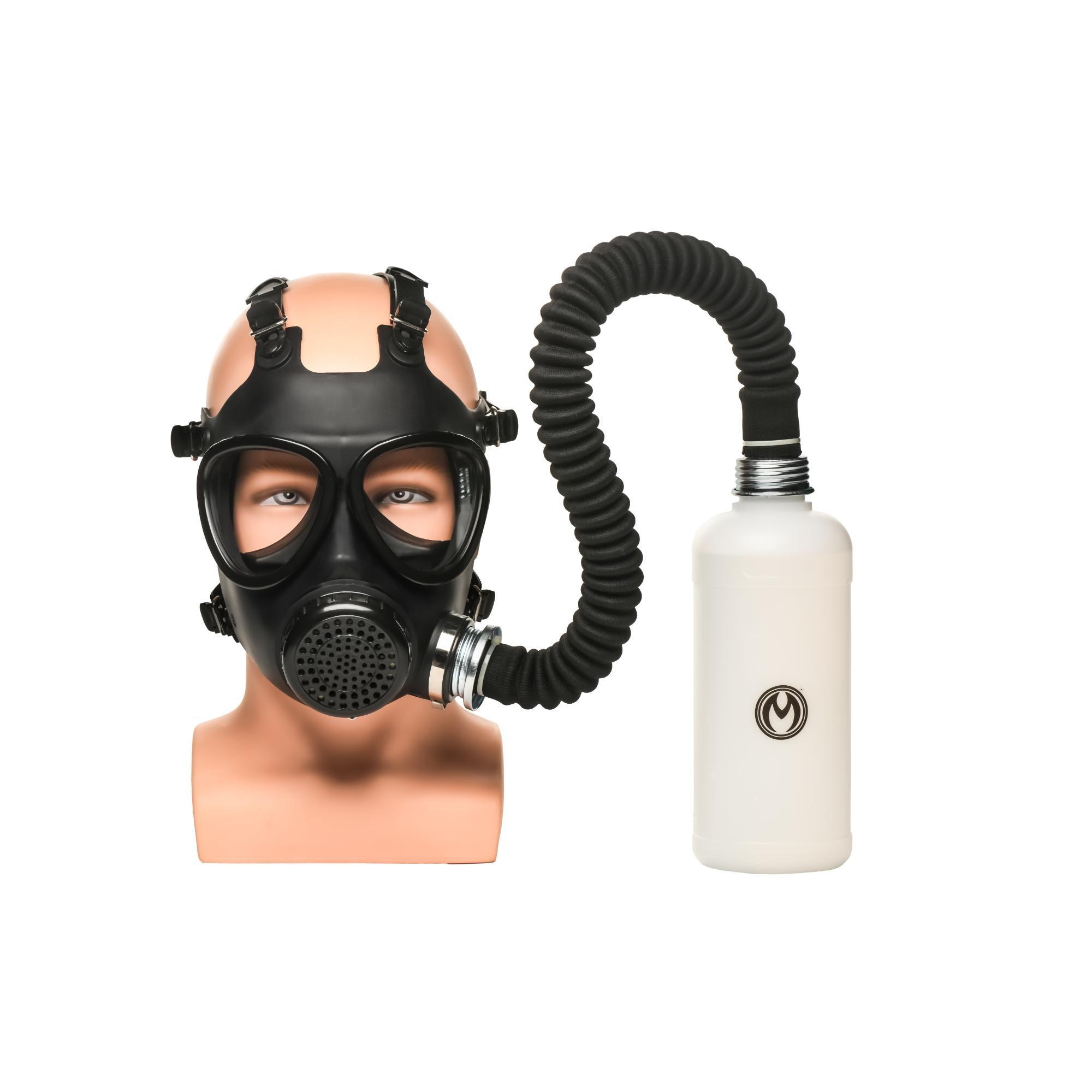 Master Series Inhaler Gas Mask with Bottle - Black/White - Buy At Luxury Toy X - Free 3-Day Shipping