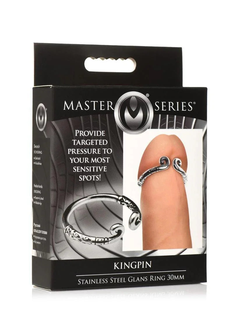 Master Series Kingpin Stainless Steel Glans Ring 30mm - Buy At Luxury Toy X - Free 3-Day Shipping