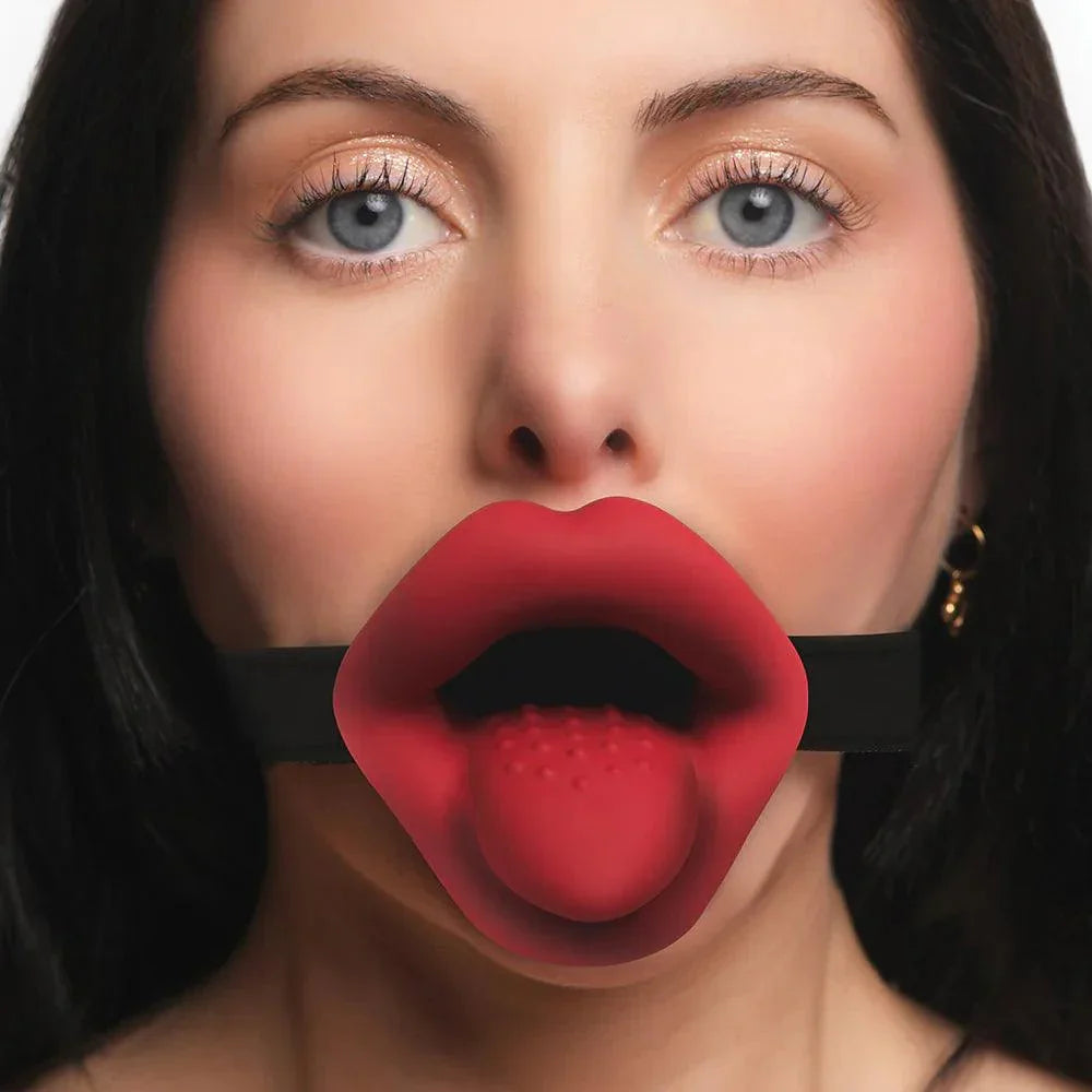 Master Series Vibrating Sissy Rechargeable Silicone Mouth Gag - Buy At Luxury Toy X - Free 3-Day Shipping