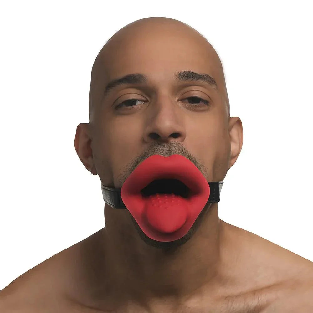 Master Series Vibrating Sissy Rechargeable Silicone Mouth Gag - Buy At Luxury Toy X - Free 3-Day Shipping