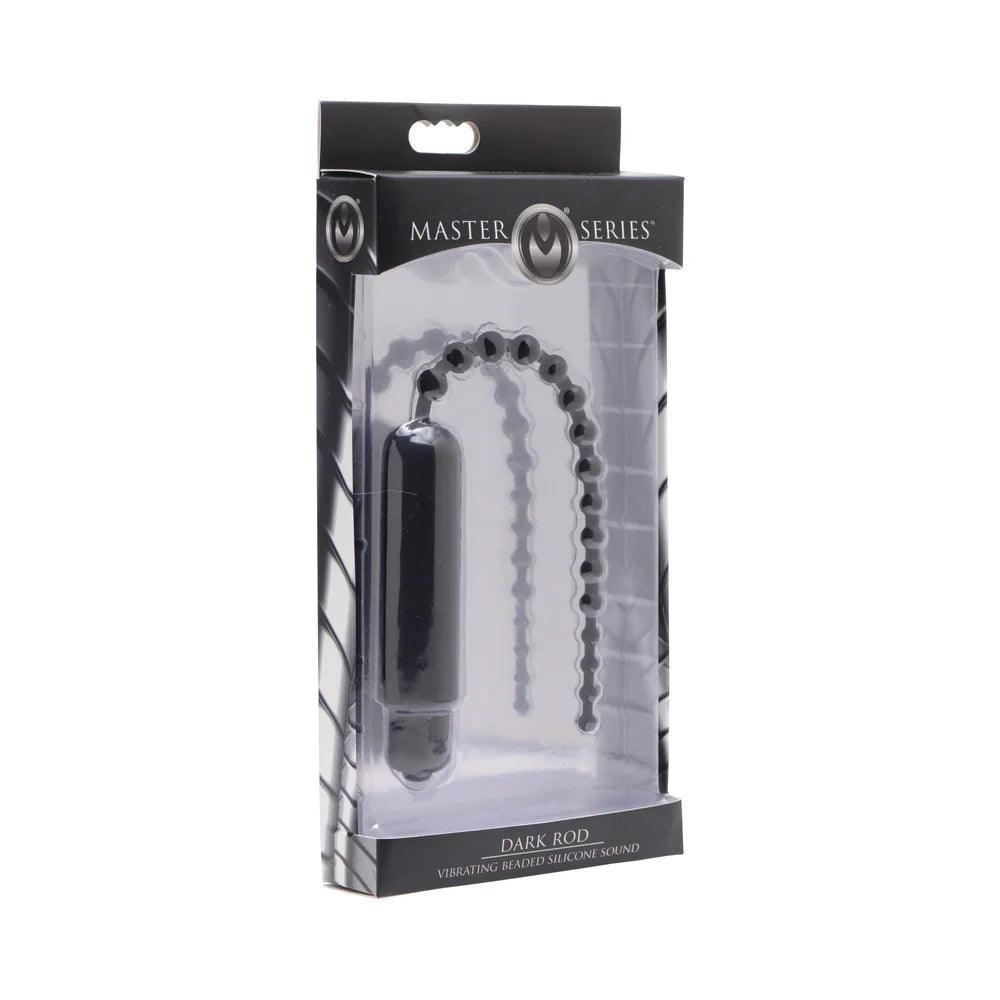 Masters Dark Rod Vibrating Beaded Silicone Sound - Buy At Luxury Toy X - Free 3-Day Shipping