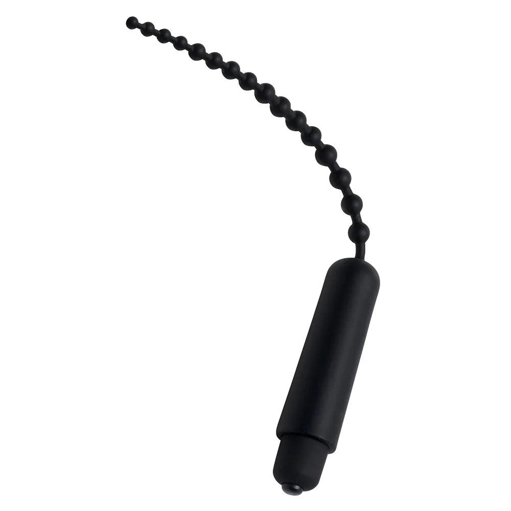 Masters Dark Rod Vibrating Beaded Silicone Sound - Buy At Luxury Toy X - Free 3-Day Shipping