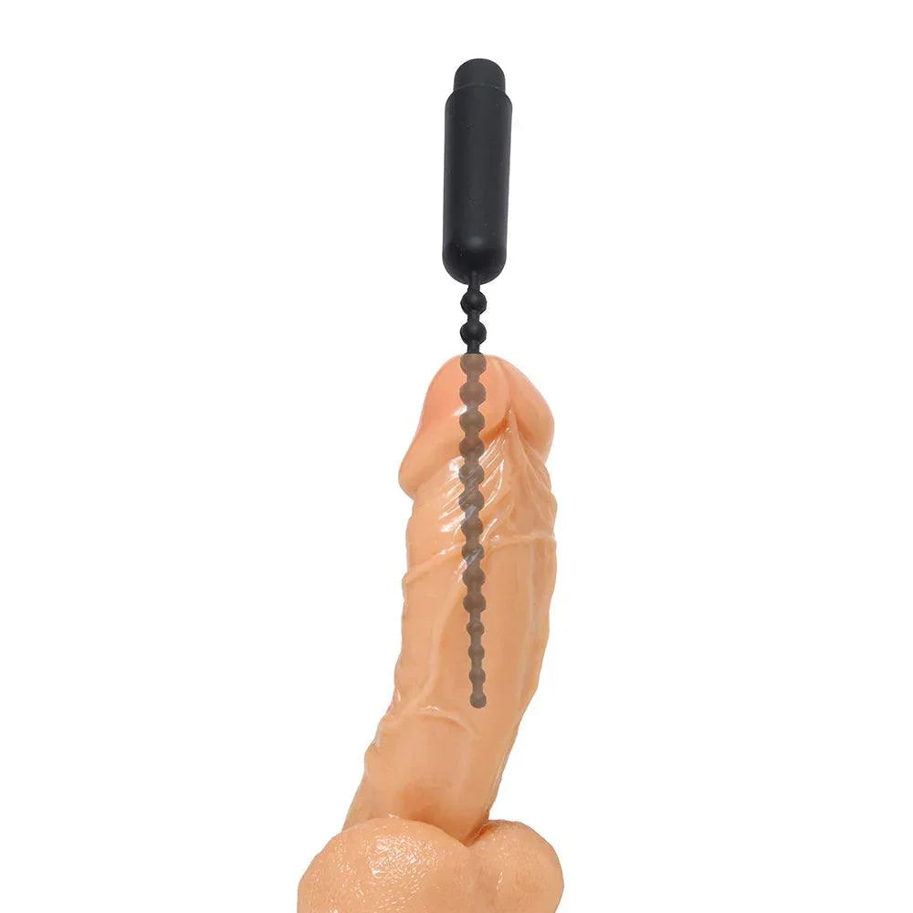 Masters Dark Rod Vibrating Beaded Silicone Sound - Buy At Luxury Toy X - Free 3-Day Shipping