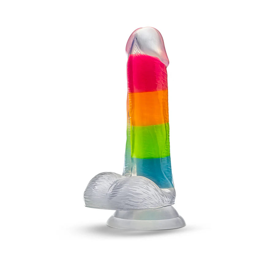 Neo Elite Glow in the Dark Silicone Rainbow Rave Dildo - Buy At Luxury Toy X - Free 3-Day Shipping