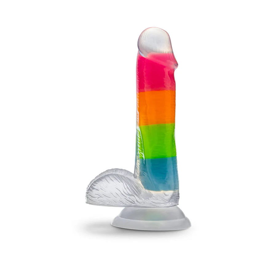 Neo Elite Glow in the Dark Silicone Rainbow Rave Dildo - Buy At Luxury Toy X - Free 3-Day Shipping