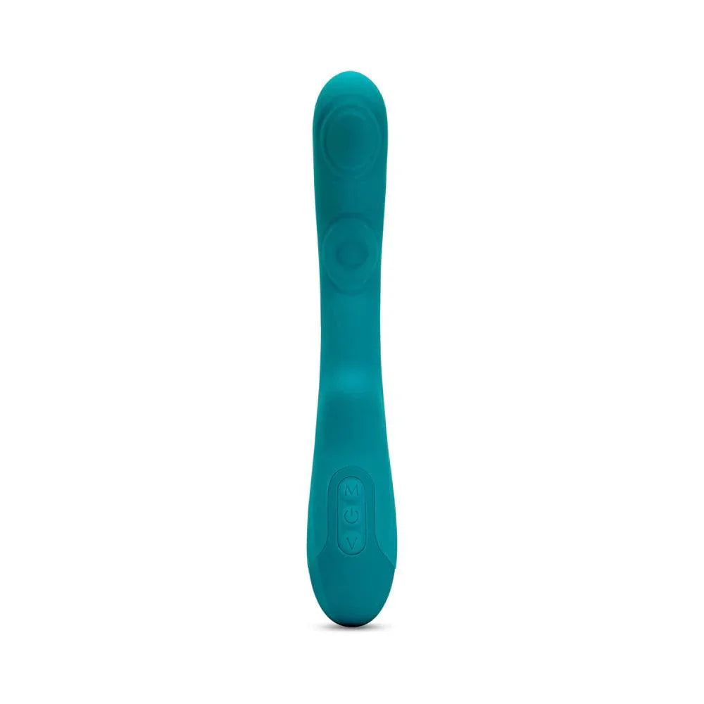 Nu Sensuelle Vivi Rechargeable Silicone Double Tapping Vibrator with Clitoral Stimulation - Buy At Luxury Toy X - Free 3-Day Shipping