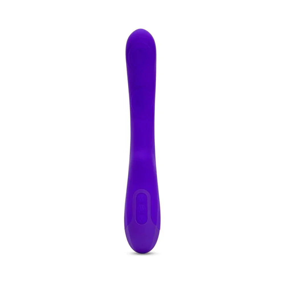 Nu Sensuelle Vivi Rechargeable Silicone Double Tapping Vibrator with Clitoral Stimulation - Buy At Luxury Toy X - Free 3-Day Shipping
