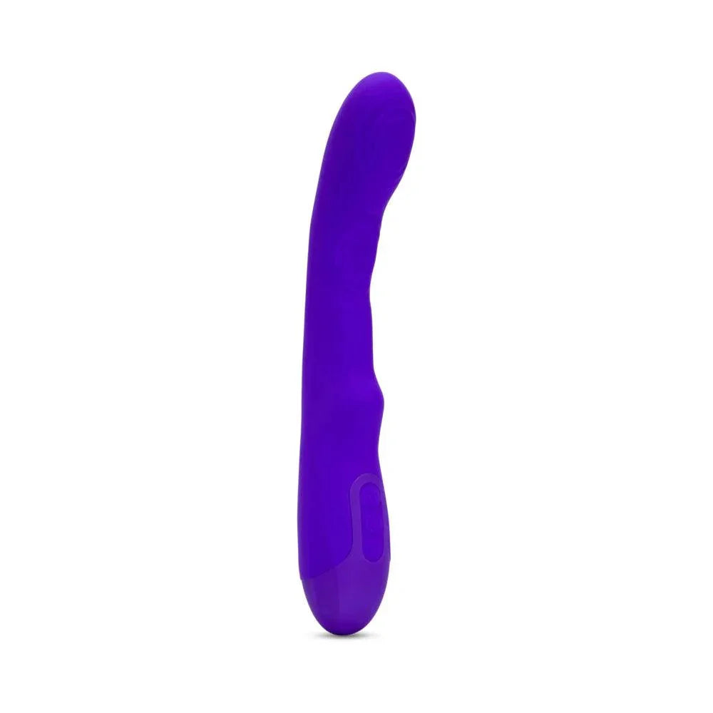 Nu Sensuelle Vivi Rechargeable Silicone Double Tapping Vibrator with Clitoral Stimulation - Buy At Luxury Toy X - Free 3-Day Shipping