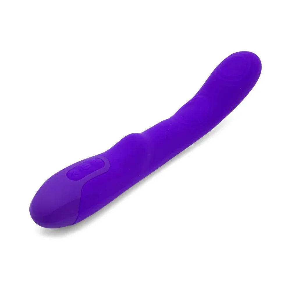 Nu Sensuelle Vivi Rechargeable Silicone Double Tapping Vibrator with Clitoral Stimulation - Buy At Luxury Toy X - Free 3-Day Shipping