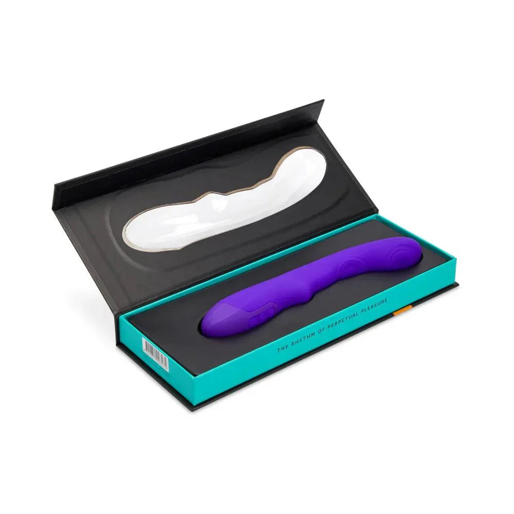 Nu Sensuelle Vivi Rechargeable Silicone Double Tapping Vibrator with Clitoral Stimulation - Buy At Luxury Toy X - Free 3-Day Shipping
