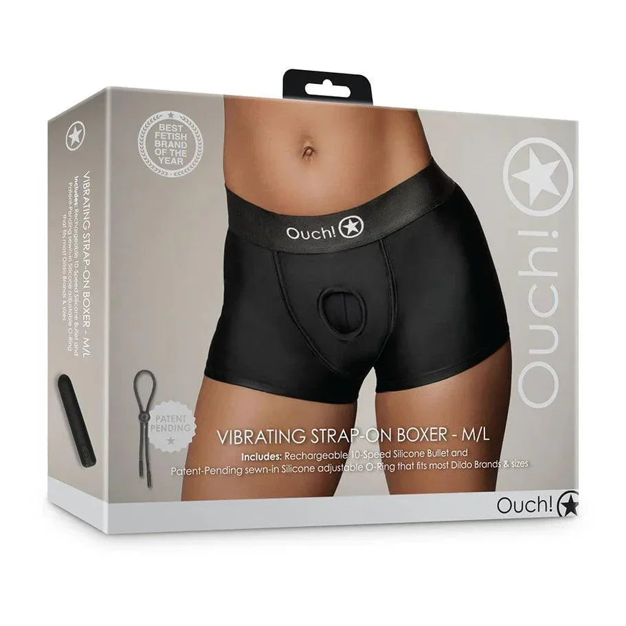 Ouch! Vibrating Strap-On Boxer Rechargeable Ouch! Vibrating Strap-On Boxer Rechargeable
