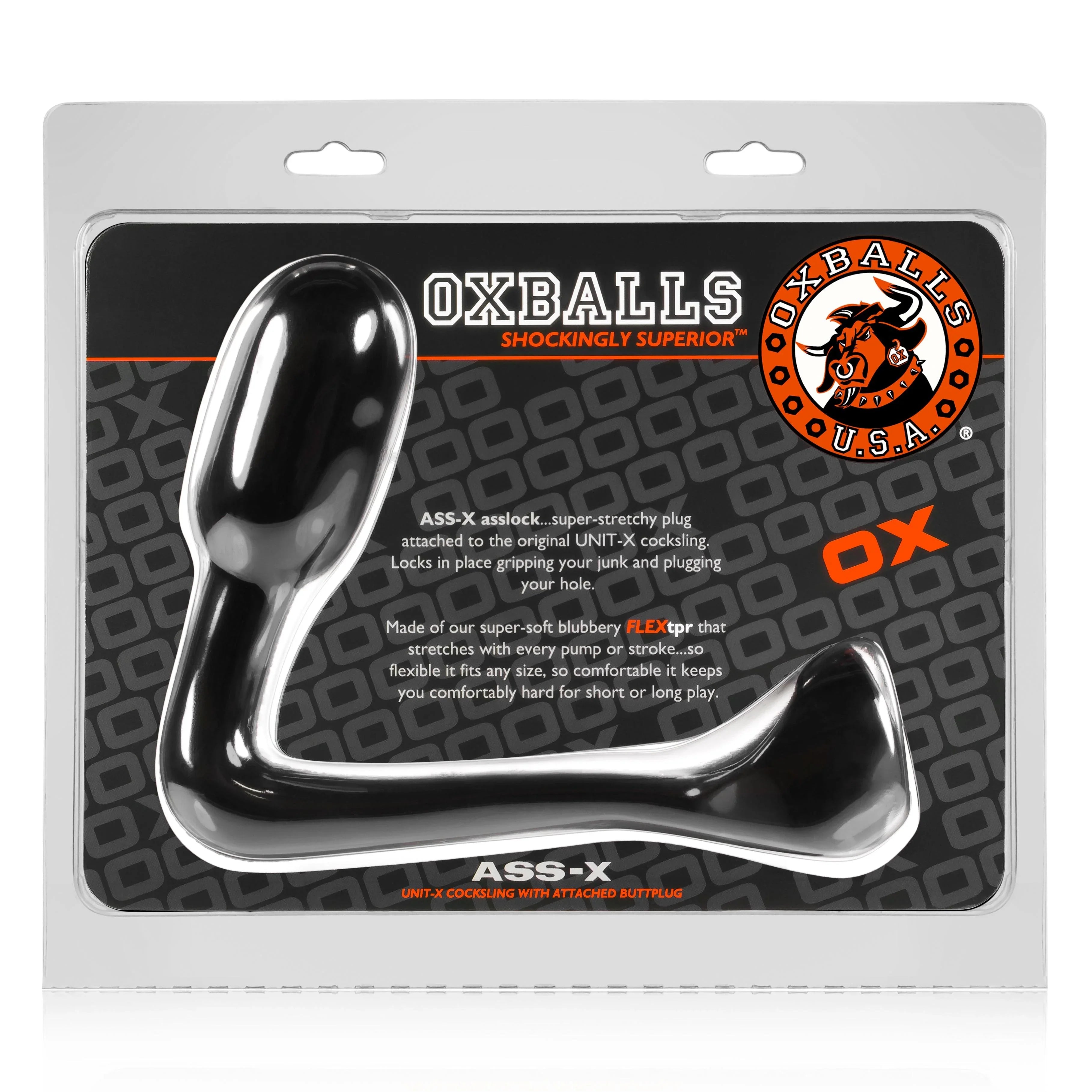 Oxballs Ass-X Asslock Cock Sling with Anal Plug (11in) Oxballs Ass-X Asslock Cock Sling with Anal Plug (11in)