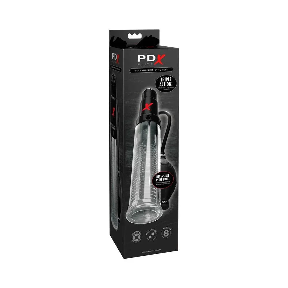 PDX Elite Suck-N-Pump Masturbator 2-in-1 Pump & Stroker PDX Elite Suck-N-Pump Masturbator 2-in-1 Pump & Stroker