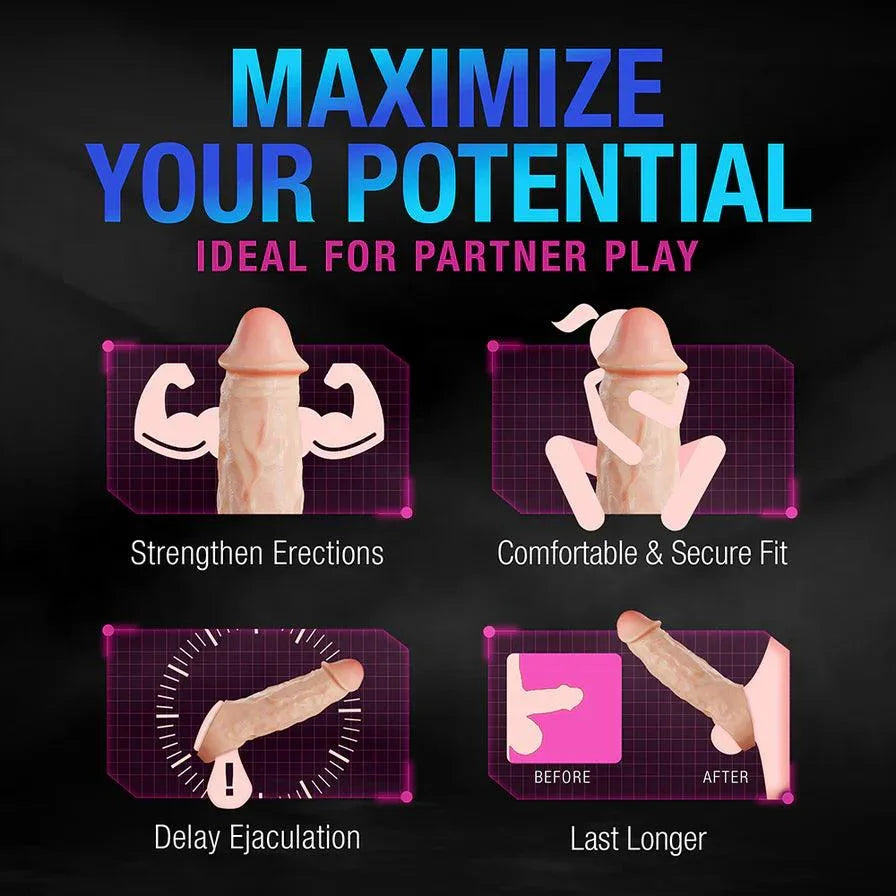 Performance Plus Intrepid Silicone Penis Xtender 2in - Buy At Luxury Toy X - Free 3-Day Shipping