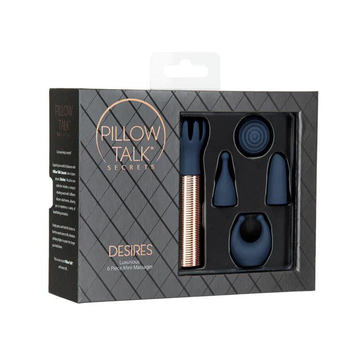 Pillow Talk Secrets Desires 6-Piece Silicone Mini Massager Set - Buy At Luxury Toy X - Free 3-Day Shipping